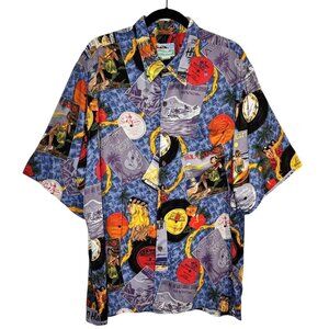 VTG Reyn Spooner Hawaiian Shirt Sz.XL Short Sleeve Tropical Hula Girls Aloha
